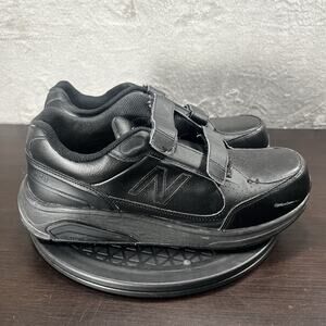 New Balance 928 Men Sz 8.5 4E Black Leather Hook Loop Sneakers NO INSOLES
